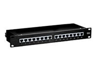 EQUIP Patch Panel 19" Cat6/E 16-Port 1HE schwarz