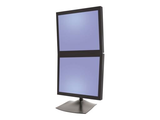ERGOTRON DS 100 Konfiguration zwei Monitore vertikal schwarz