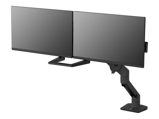 ERGOTRON HX Dual Monitor Arm in schwarzer Tischhalterung für Monitore bis 7,9kg