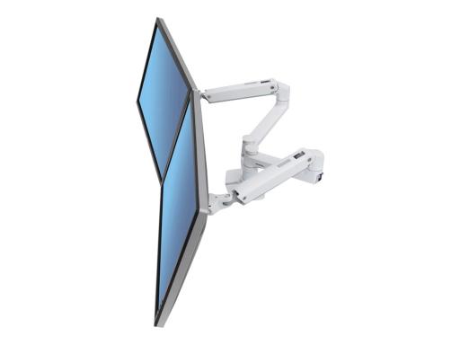 ERGOTRON LX-Montagearm fuer 2 Monitore nebeneinander weiss 68cm 27Zoll bis 33cm