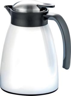 Isolierkanne GLACE, Inhalt: 1 Liter weiß lackiert, glänzende Oberfläche