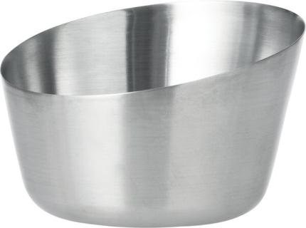 Snack und Dip Schale VISTA, Edelstahl gebürstet 18/10
