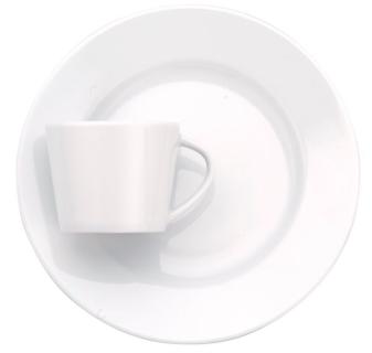 6-tlg. Set Kaffeetassen 0,18 L ISTA aus weißem Porzellan