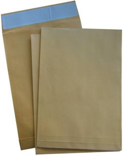 Versandtasche C4, haftklebend, Fenster Falte 20mm, Klotzboden, natron, 130g