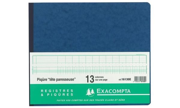 EXACOMPTA Geschäftsbuch mit Kopflei ste, 8 Spalten je Seite (332232100)