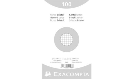 EXACOMPTA Karteikarten, 125 x 200 m m, kariert, farbig (8701270)
