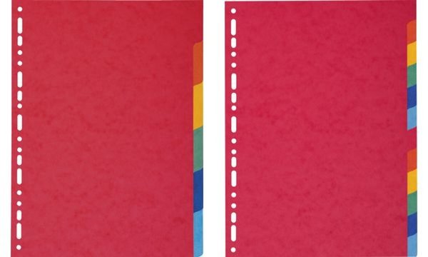 EXACOMPTA Karton-Register, DIN A4 Ü berbreite, 6-teilig (8700213)