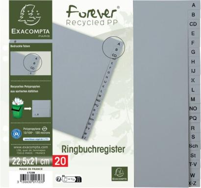 EXACOMPTA Kunststoff-Register, A-Z, 2/3 DIN A4, 20-teilig