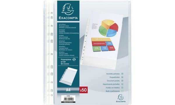 EXACOMPTA Prospekthülle, DIN A4, PP , genarbt, transparent (8700406)