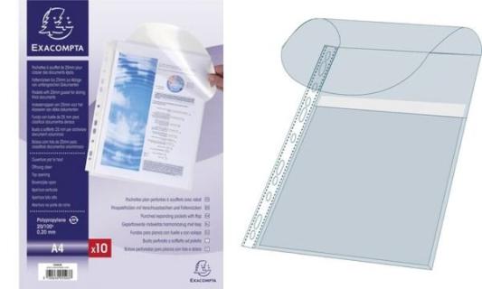 EXACOMPTA Prospekthülle mit Verschl usslasche, DIN A4, PP (8700404)