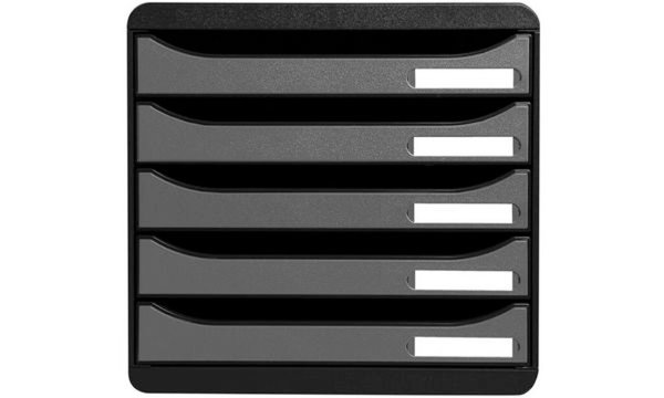 EXACOMPTA Schubladenbox BIG-BOX PLU S, 5 Schübe, silber (8700533)