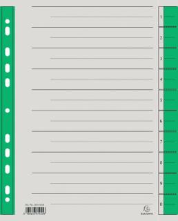 Trennblätter A4 grün, 230g/qm Karton Mikroperforation
