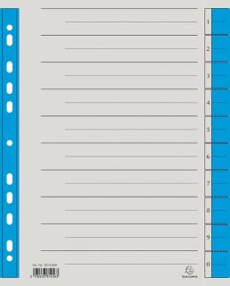 Trennblätter A4 blau, 230g/qm Karton Mikroperforation