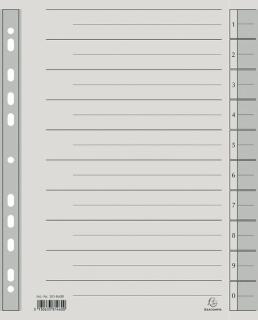 Trennblätter A4 grau, 230g/qm Karton Mikroperforation