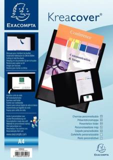 Präsentationsmappe KC, A4, PP, schwarz Füllhöhe: 1 cm