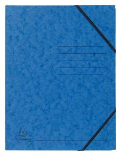 Eckspanner mit Gummizug, A4, blau ohne Klappen - Colorspan