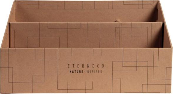 Sorter / Briefständer Eterneco, braun geometrische Motive, 3 Fächer