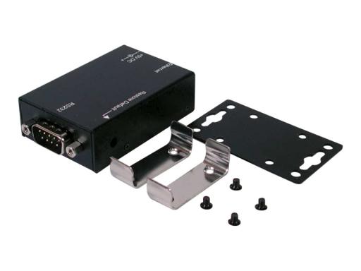 EXSYS Ethernet zu 1 x RS-232 Ports in einem Metallgehäuse mit Din-Rail Kit, Vir