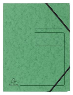 Eckspanner mit Gummizug, A4, grün ohne Klappen - Colorspan