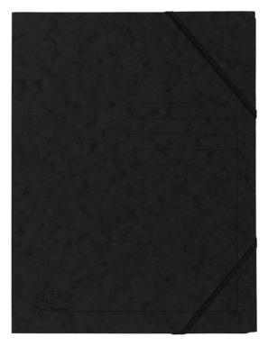Eckspanner mit Gummizug, A4, schwarz ohne Klappen - Colorspan