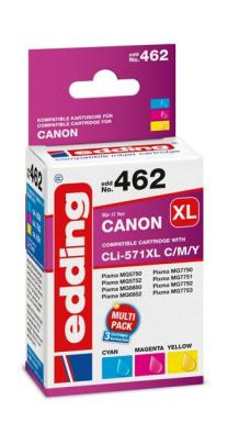 Edding Tinte 462 MultiPack 3St. Canon 571XL farbig, Ersetzt: Canon