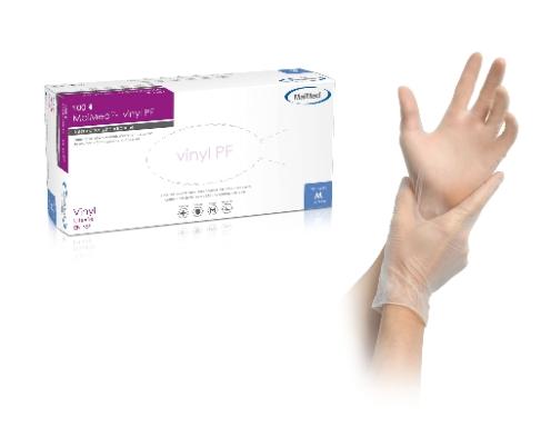 Einweghandschuhe Vinyl puderfrei "MaiMed®-vinyl PF", 100 Stück/Box | Größe XL nicht steril, AQL 1,5 