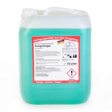 Erster Erzgebirgischer Essigreiniger | 10 Liter entfernt Kalkreste, Wasserflecken und Seifenreste im Sanitär- und Küchenbereich