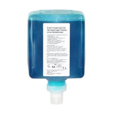 Erster Erzgebirgischer Händereiniger flüssig ohne Reibekörper | 1-Liter-Patrone Reibekörperfreier, fließfähiger Handreinigerpassend für Spender 70334 (manuell) und 70485 (berührungslos)