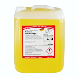 Erster Erzgebirgischer Orangensprühreiniger | 10 Liter porentiefe Reinigung, entfernt Kaugummi, Tinten- und Kugelschreiberflecken, Insekten, Teer, Grünspan und vieles mehr