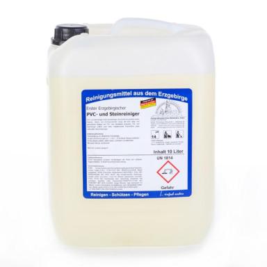 Erster Erzgebirgischer PVC- und Steinreiniger | 10 Liter starker Grundreiniger zur Entfernung von Beschichtungen und hartnäckigen Verschmutzungen