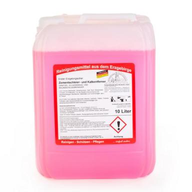 Erster Erzgebirgischer Zementschleier- und Kalkentferner | 10 Liter Sanitär-, Schwimmbad- und Bauabschlussreiniger