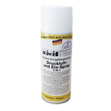 Erstes Erzgebirgisches Druckluft- und Eis-Spray | 400 ml 2-IN-1-Produkt, Druckluftspray und Eisspray