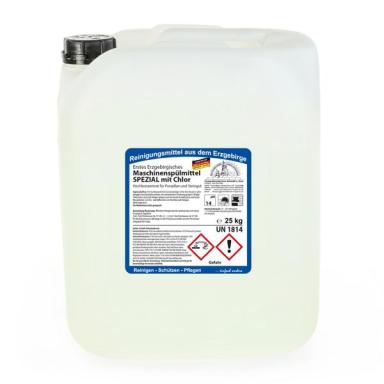 Erstes Erzgebirgisches Maschinenspülmittel SPEZIAL mit Chlor | 25 kg Hochkonzentrat für Porzellan und Steingut