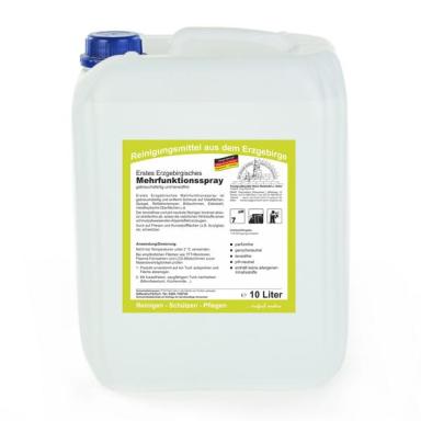 Erstes Erzgebirgisches Mehrfunktionsspray | 10 Liter <br>gebrauchsfertig, tensidfrei, pH-neutral, reinigt streifenfrei mit Abperleffekt