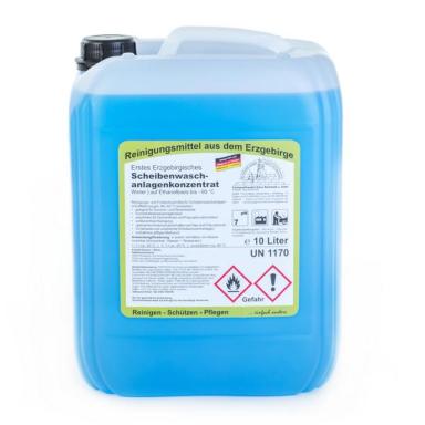 Erstes Erzgebirgisches Scheibenwaschanlagenkonzentrat Winter, bis -60°C | 10 Liter <br>Frostschutz-Scheibenwaschzusatz, auf Ethanol-Basis