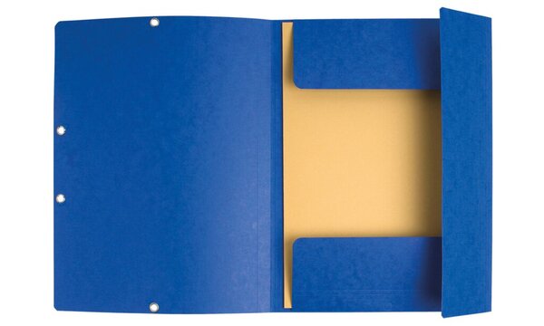Exacompta Gummibandmappe Sammelmappe A4+ blau Manila 335g/qm