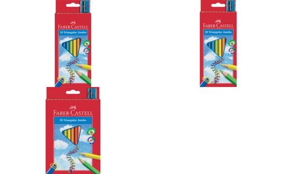 FABER-CASTELL Dreikant-Buntstifte J umbo, 30er Etui (5660335)