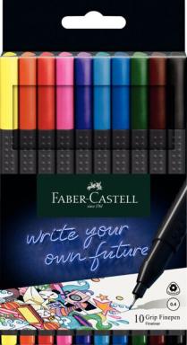 FABER-CASTELL Grip Fineliner farbsortiert 0,4 mm