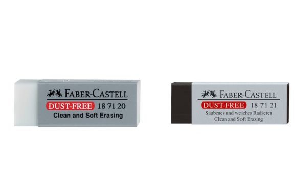 FABER-CASTELL Kunststoff-Radierer D UST-FREE, schwarz (5660030)