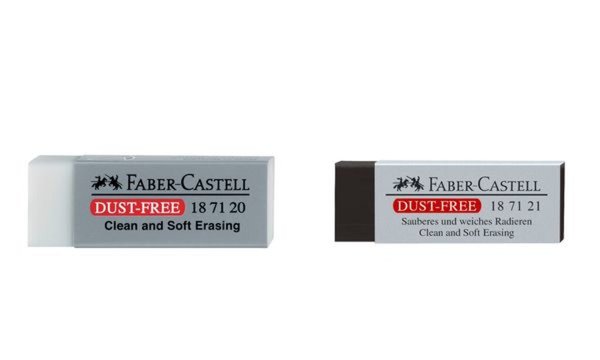 FABER-CASTELL Kunststoff-Radierer D UST-FREE, weiß (5652793)