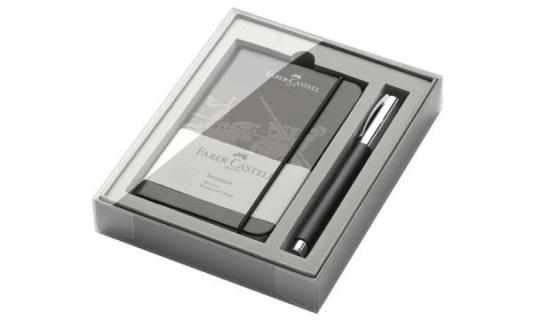 FABER-CASTELL Schreibgeräte-Set Amb ition Edelharz, schwarz (5660801)