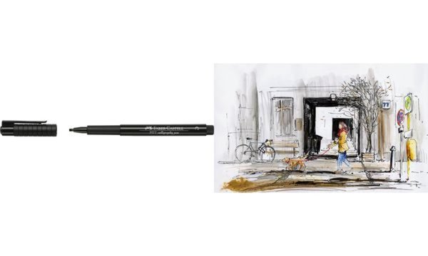 FABER-CASTELL Tuschestift PITT arti st pen, schwarz (5660420)