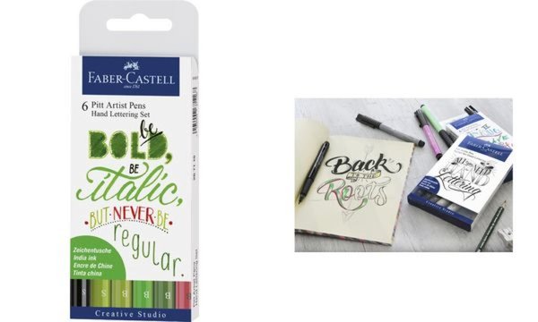 FABER-CASTELL Tuschestift PITT arti st pen, 6er Etui (5660808)