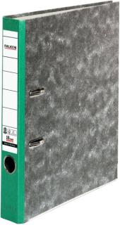 Ordner Wolkenmarmor A4 50mm grün, farbiger Rücken, Recycling