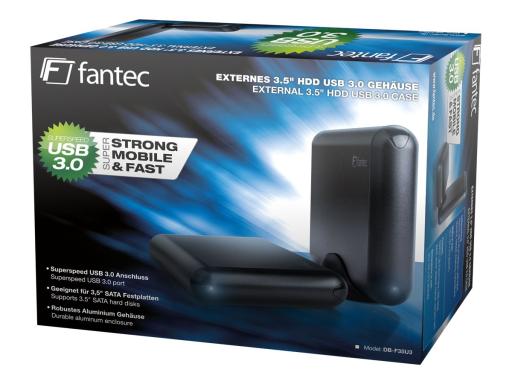 FANTEC DB-F35U3 - Speichergehäuse - 3.5" (8,9 cm) - SATA 6Gb/s - 5 Gbit/s - USB