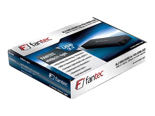 FANTEC NVMe31-light - NVMe SSD-Gehäuse USB 3.1 Gen. 2 Gehäuse für M.2 PCIe NVME