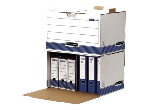 FELLOWES Archiv-Container R-Kive PRIMA, weiß-blau aus 100% recycelter Karton, z