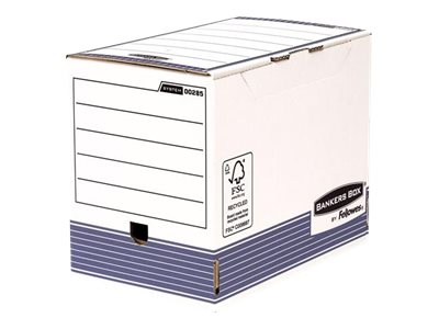 FELLOWES Archiv-Schachtel R-Kive PRIMA, weiß-blau (B)200 mm aus 100% recycelter