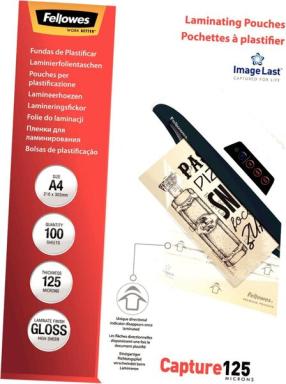FELLOWES Laminierfolie A4 125mic glänzend -  50 Stück