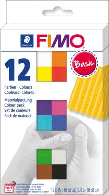 FIMO SOFT Modelliermasse-Set "Basic", 12er Set